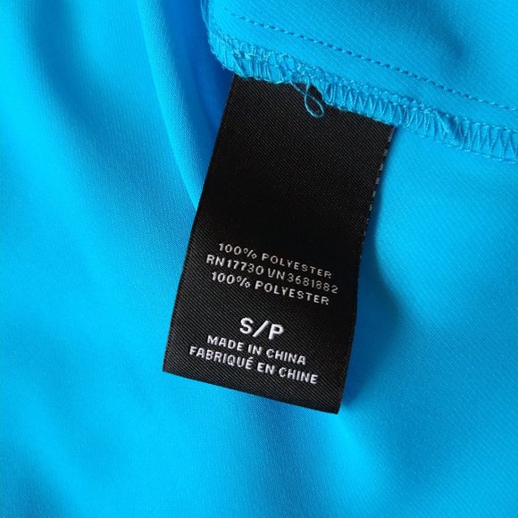 Prabel Gurung x Target blue long sleeve blouse w/black accents & ruffles Small - Picture 9 of 16